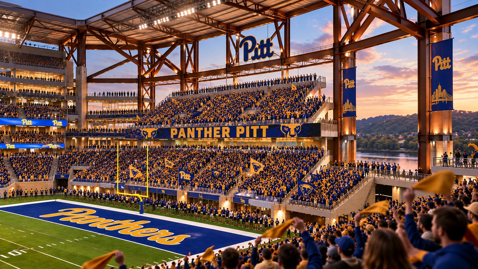 Concept rendering: the Panther Pitt student section. NOT AFFILIATED WITH THE UNIVERSITY OF PITTSBURGH