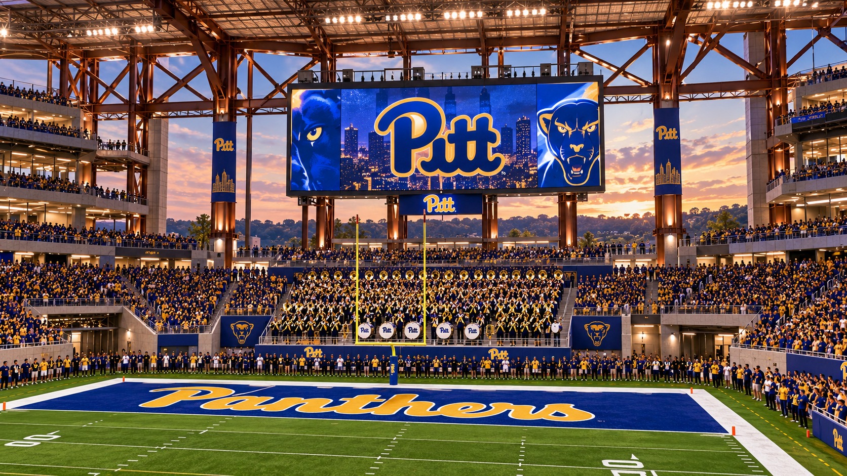 Concept rendering: Pitt Band game-day operations. NOT AFFILIATED WITH THE UNIVERSITY OF PITTSBURGH